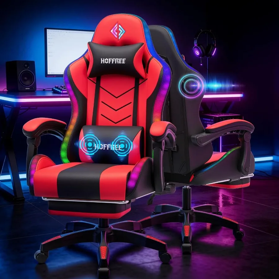 RGB Gaming Chair with Speakers - Music ulasan dan harga