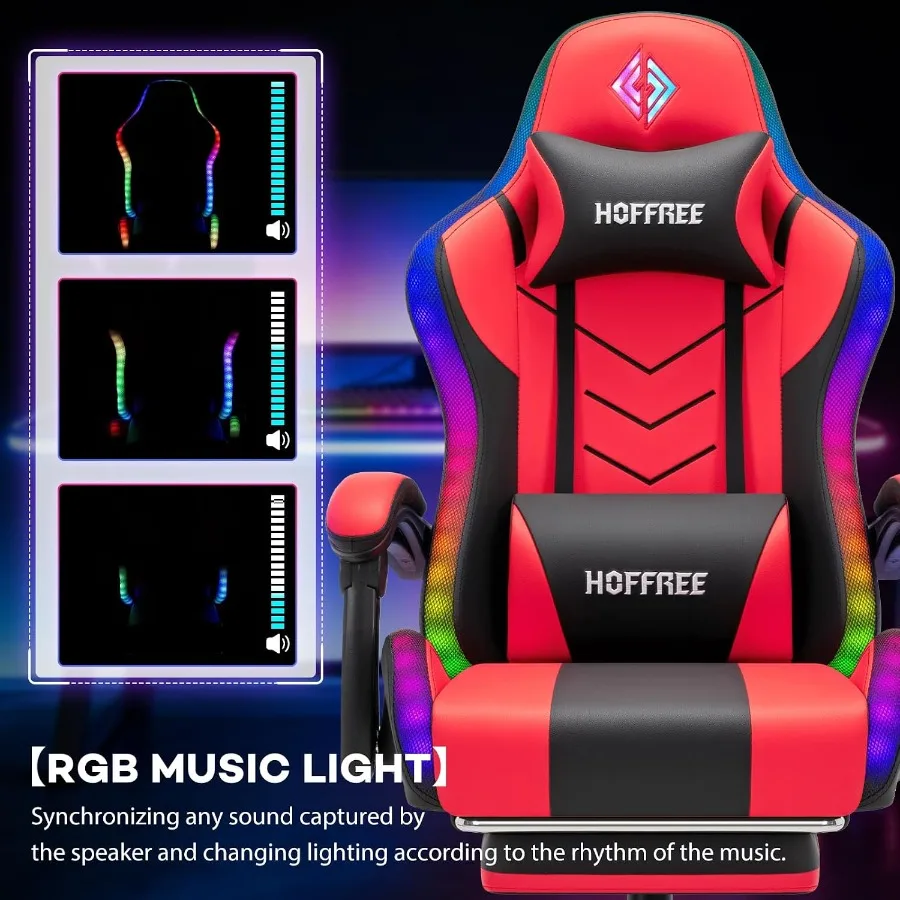 RGB Gaming Chair with Speakers - Music ulasan dan harga