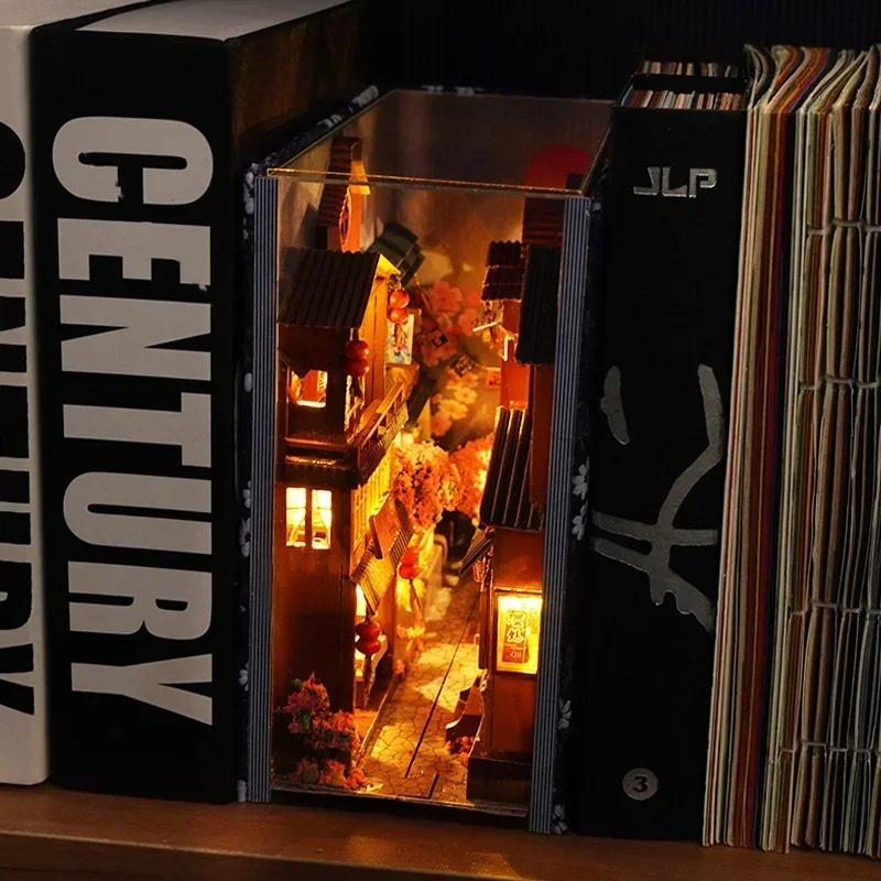 DIY Wooden Japanese Store Book - Diy Wooden Book Nook Kit Shelf Insert ulasan dan harga