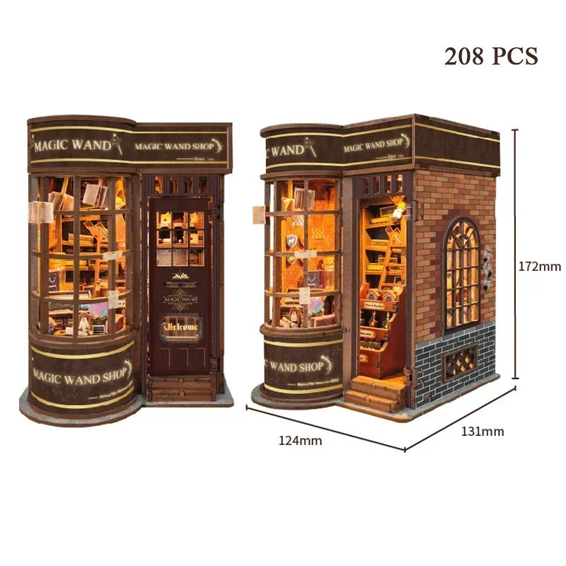 DIY Wooden Miniature Model Kit - Diy Wooden Book Nook Kit Shelf Insert ulasan dan harga