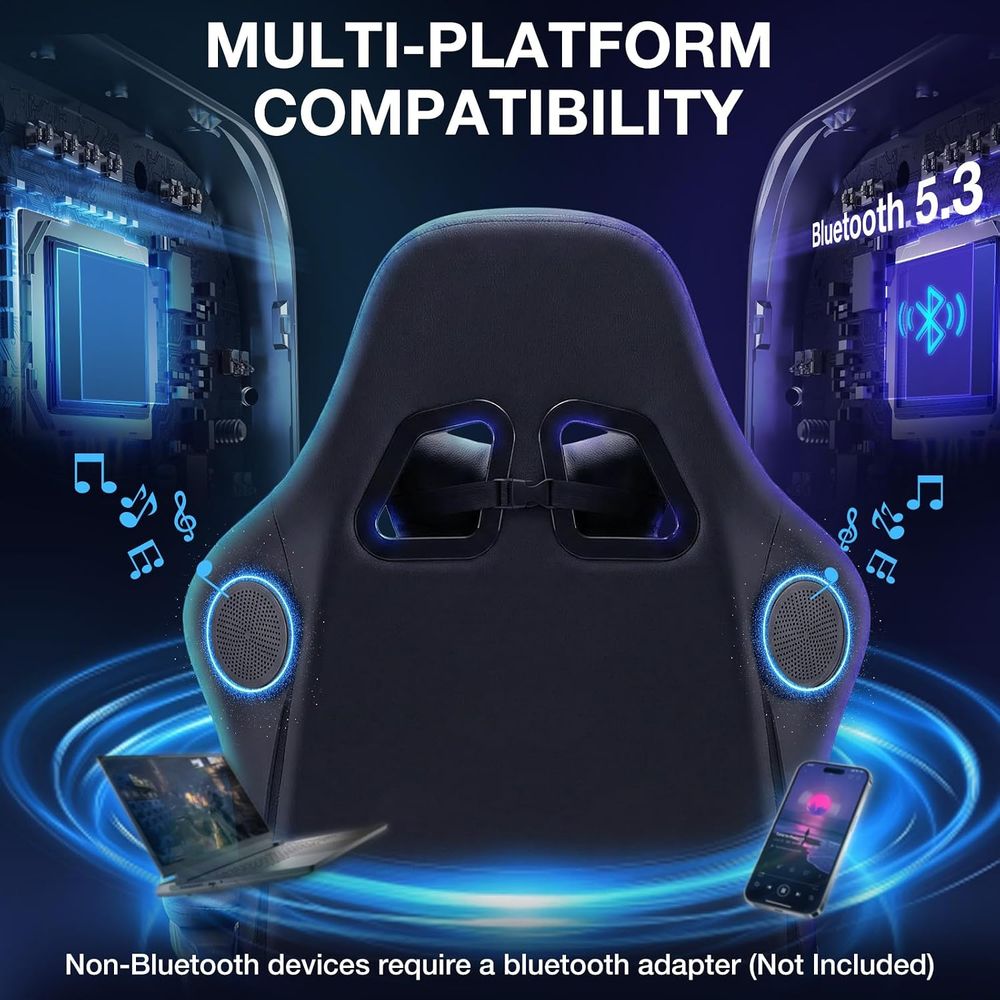 RGB Gaming Chair with Bluetoot - Music ulasan dan harga