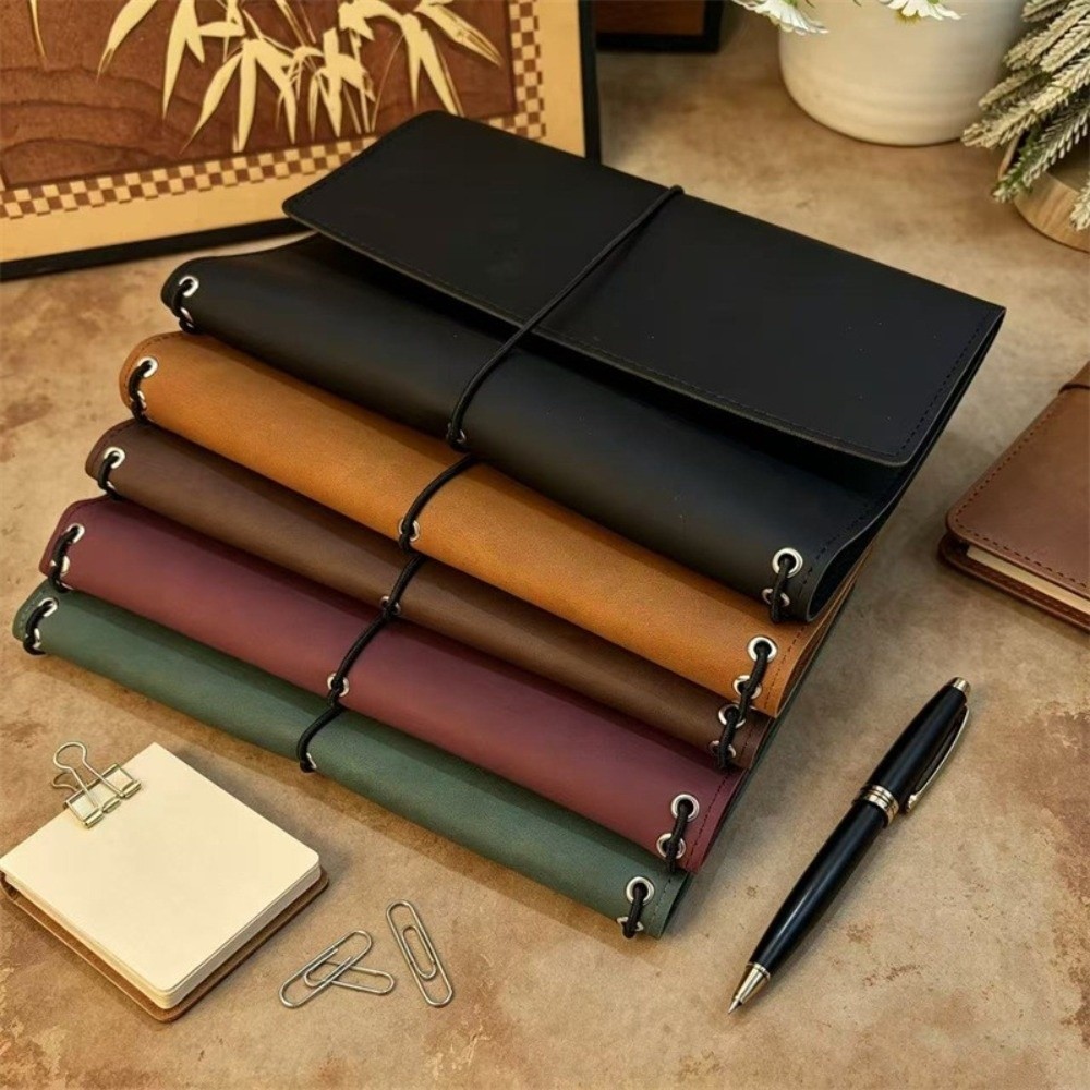A5 Notebook Organizer Loose Le - Vintage Leather Journal Notebook ulasan dan harga