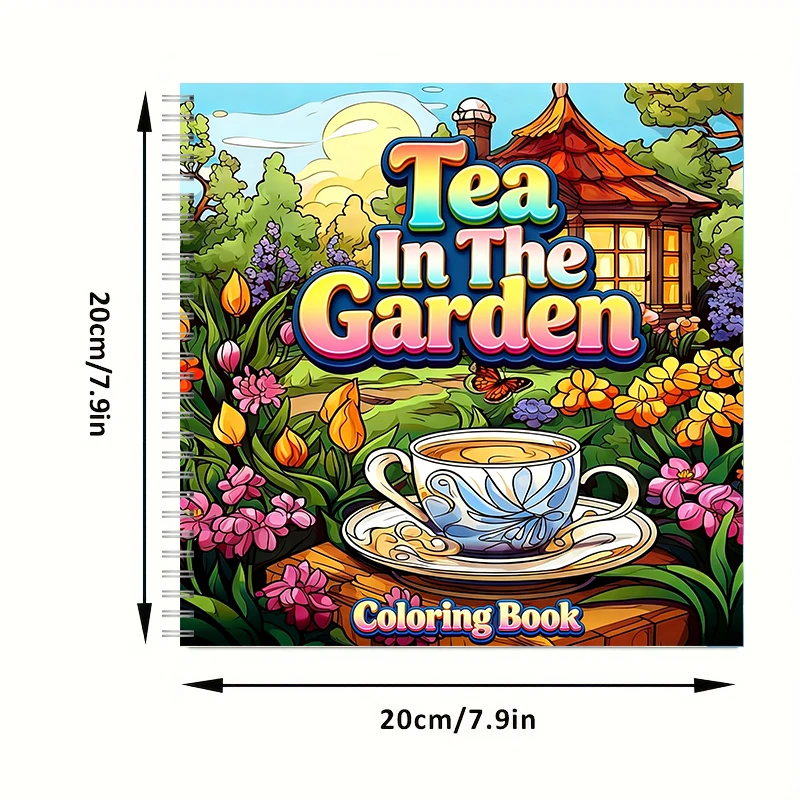Tea In The Gardens Coloring Bo - Adult Coloring Book Stress Relief ulasan dan harga