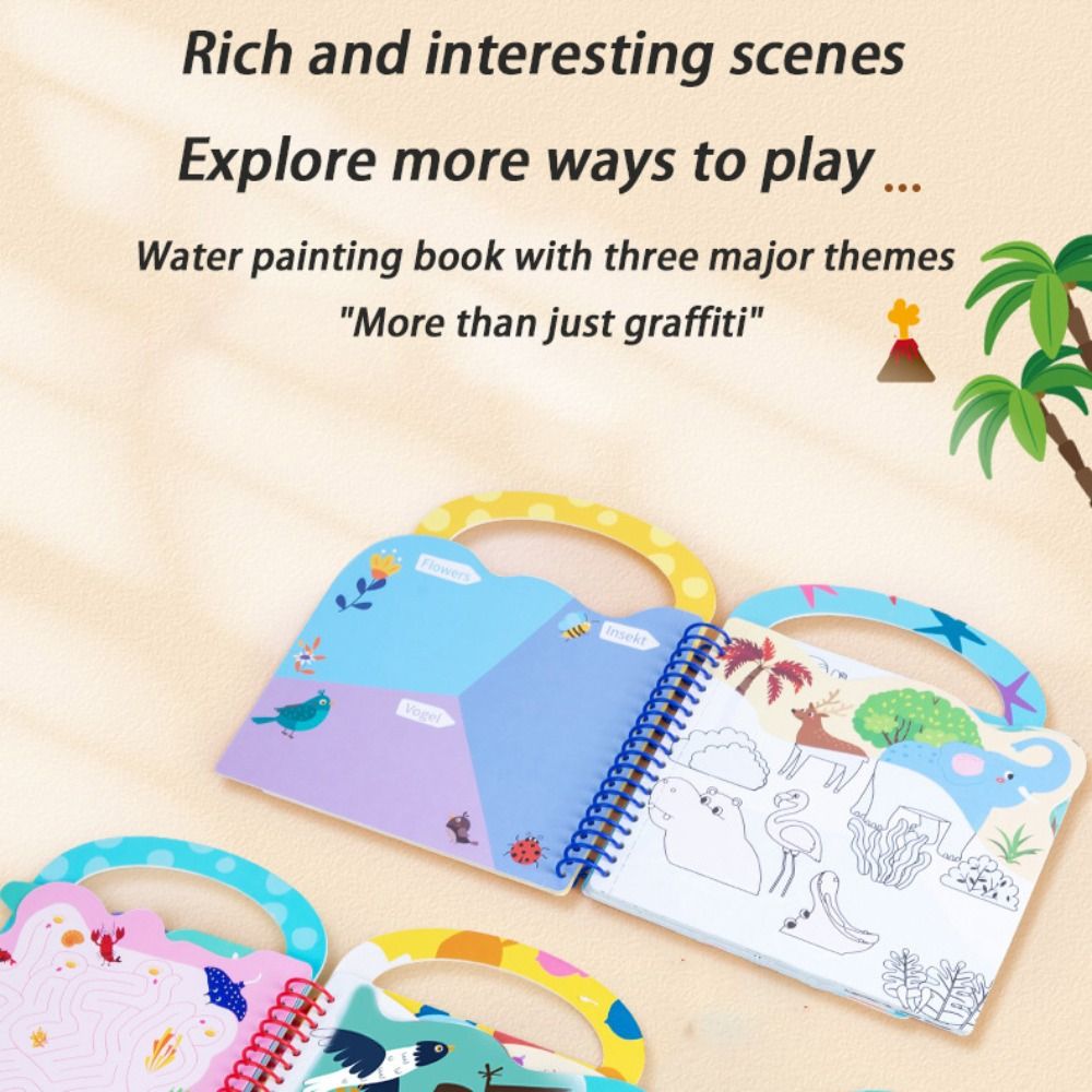 Reusable Water Drawing Montess - Reusable Water Magic Coloring Book ulasan dan harga
